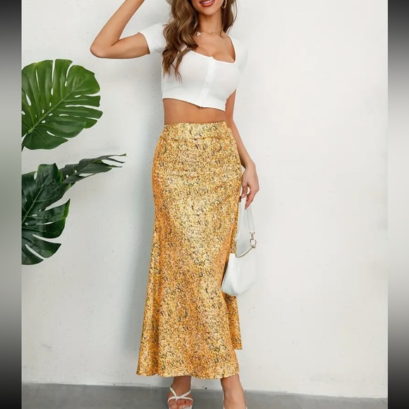 Boho floral print high waisted maxi shirt - Picture 12 of 15